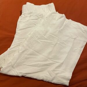 H&M White linen blend Pants